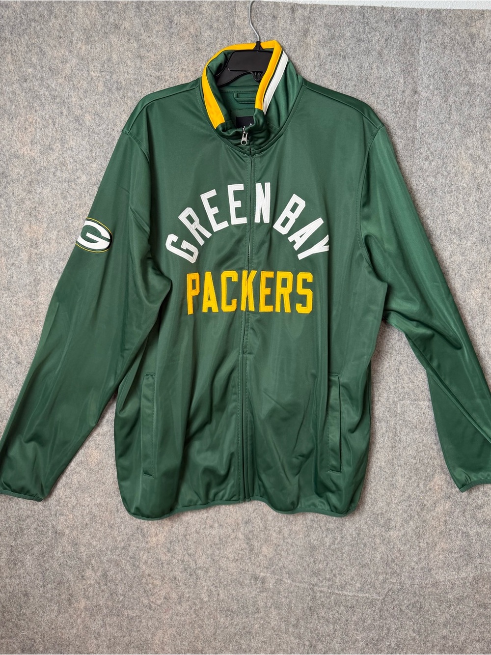NFL Men’s XL Green and Yellow Green Bay Packers Full-Zip Jacket